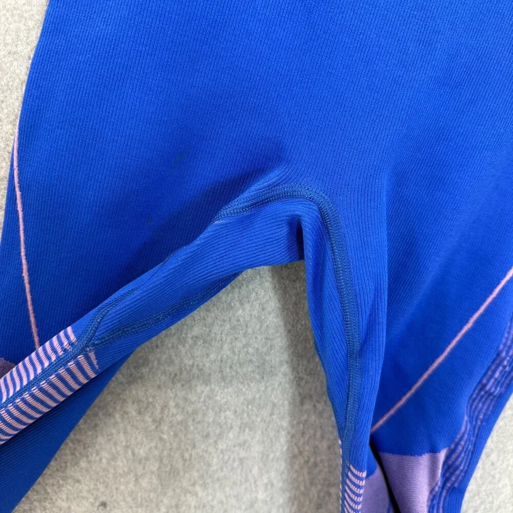 LAPP.‎ Womens Size Large Full Length Blue Purple Leggings Workout Athletic Gym